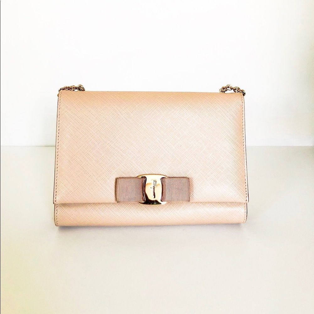 Salvatore Ferragamo Cream Clutch